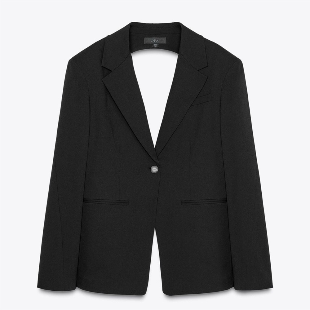 ZARA BLAZER WITH BACK CUT-OUT - Picture 4 of 5
